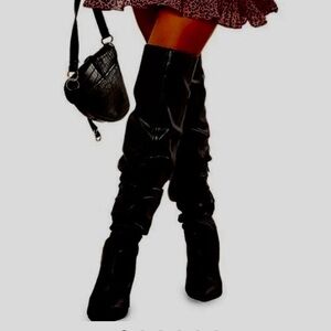 H&M Black Over the Knee High Boots NWT size 7